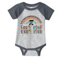 Can't Stop Pi Won't Stop Leopard Pi Day Math Lover Infant Baby Jersey Bodysuit