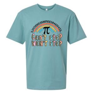 Can't Stop Pi Won't Stop Leopard Pi Day Math Lover Sueded Cloud Jersey T-Shirt