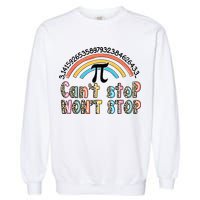 Can't Stop Pi Won't Stop Leopard Pi Day Math Lover Garment-Dyed Sweatshirt