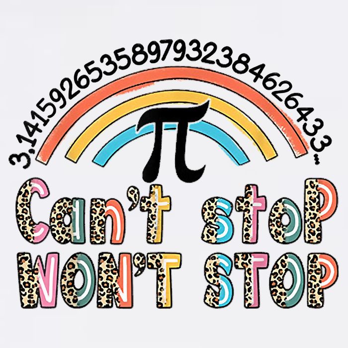 Can't Stop Pi Won't Stop Leopard Pi Day Math Lover Garment-Dyed Sweatshirt