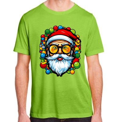 Cool Santa Pop Art Portrait Colorful Christmas Head Gift Adult ChromaSoft Performance T-Shirt