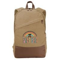 Can't Stop Pi Won't Stop Leopard Pi Day Math Lover Cotton Canvas Backpack