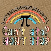 Can't Stop Pi Won't Stop Leopard Pi Day Math Lover Cotton Canvas Backpack