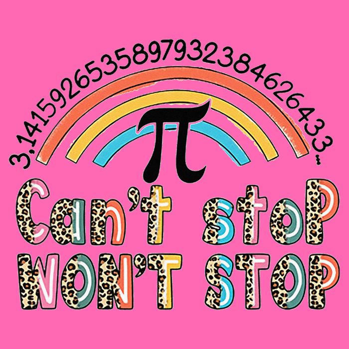 Can't Stop Pi Won't Stop Leopard Pi Day Math Lover Stripe Pom Pom Beanie