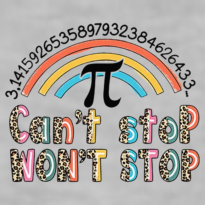 Can't Stop Pi Won't Stop Leopard Pi Day Math Lover Ladies PosiCharge Tri-Blend Wicking Tank
