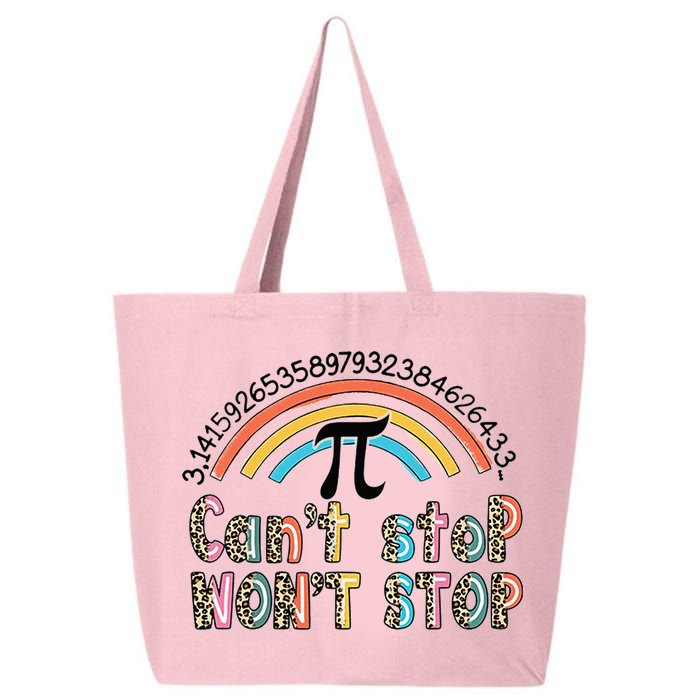 Can't Stop Pi Won't Stop Leopard Pi Day Math Lover 25L Jumbo Tote