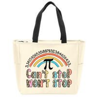 Can't Stop Pi Won't Stop Leopard Pi Day Math Lover Zip Tote Bag
