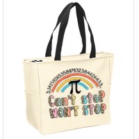 Can't Stop Pi Won't Stop Leopard Pi Day Math Lover Zip Tote Bag