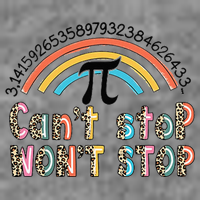 Can't Stop Pi Won't Stop Leopard Pi Day Math Lover 7-Panel Snapback Hat