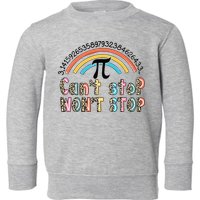 Can't Stop Pi Won't Stop Leopard Pi Day Math Lover Toddler Sweatshirt