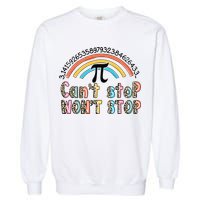 Can't Stop Pi Won't Stop Leopard Pi Day Math Lover Garment-Dyed Sweatshirt