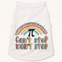 Can't Stop Pi Won't Stop Leopard Pi Day Math Lover Doggie Tank