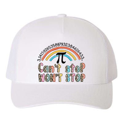 Can't Stop Pi Won't Stop Leopard Pi Day Math Lover Yupoong Adult 5-Panel Trucker Hat