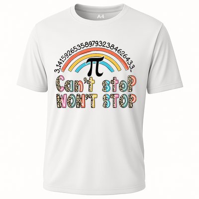 Can't Stop Pi Won't Stop Leopard Pi Day Math Lover Performance Shirt