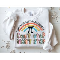 Can't Stop Pi Won't Stop Leopard Pi Day Math Lover Sweatshirt