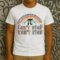 Can't Stop Pi Won't Stop Leopard Pi Day Math Lover T-Shirt