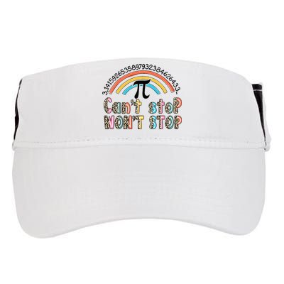 Can't Stop Pi Won't Stop Leopard Pi Day Math Lover Adult Drive Performance Visor