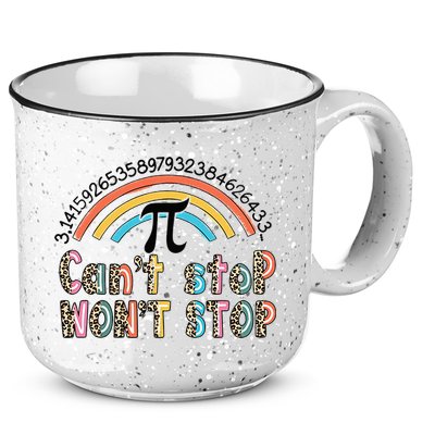 Can't Stop Pi Won't Stop Leopard Pi Day Math Lover 15oz Campfire Ceramic Mug
