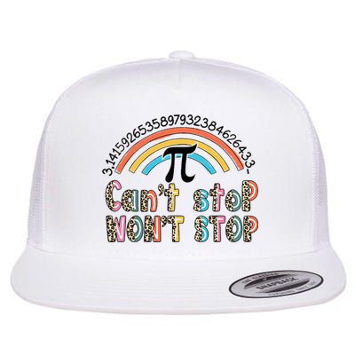 Can't Stop Pi Won't Stop Leopard Pi Day Math Lover Flatbill Hat
