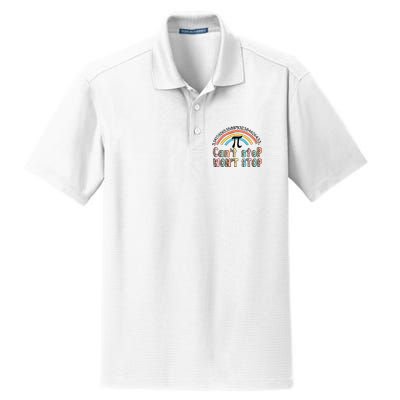 Can't Stop Pi Won't Stop Leopard Pi Day Math Lover Dry Zone Grid Polo