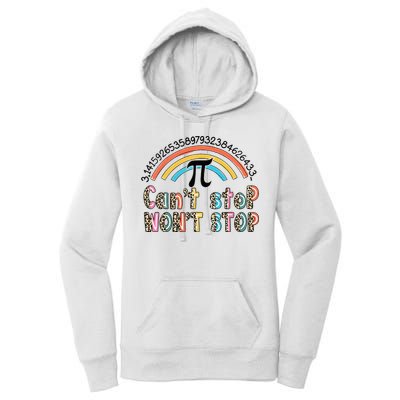 Can't Stop Pi Won't Stop Leopard Pi Day Math Lover Women's Pullover Hoodie