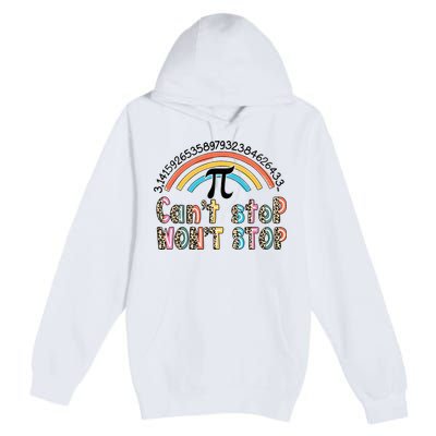 Can't Stop Pi Won't Stop Leopard Pi Day Math Lover Premium Pullover Hoodie