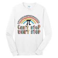 Can't Stop Pi Won't Stop Leopard Pi Day Math Lover Tall Long Sleeve T-Shirt
