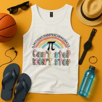 Can't Stop Pi Won't Stop Leopard Pi Day Math Lover Tank Top