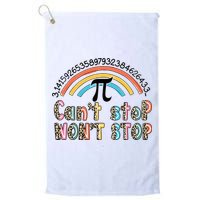 Can't Stop Pi Won't Stop Leopard Pi Day Math Lover Golf Towel