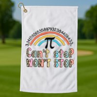 Can't Stop Pi Won't Stop Leopard Pi Day Math Lover Golf Towel
