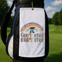 Can't Stop Pi Won't Stop Leopard Pi Day Math Lover Golf Towel