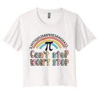 Can't Stop Pi Won't Stop Leopard Pi Day Math Lover Crop Top