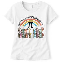 Can't Stop Pi Won't Stop Leopard Pi Day Math Lover Womens T-Shirt