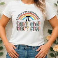 Can't Stop Pi Won't Stop Leopard Pi Day Math Lover Womens T-Shirt