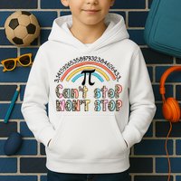 Can't Stop Pi Won't Stop Leopard Pi Day Math Lover Kids Hoodie