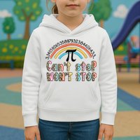 Can't Stop Pi Won't Stop Leopard Pi Day Math Lover Kids Hoodie