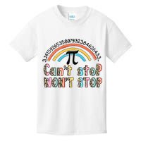 Can't Stop Pi Won't Stop Leopard Pi Day Math Lover Kids T-Shirt