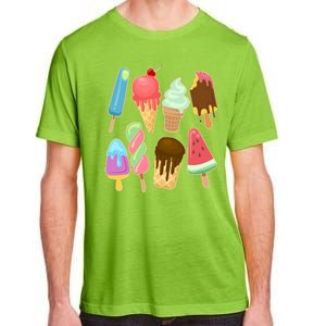 Cute Summer Popsicles And Ice Cream Adult ChromaSoft Performance T-Shirt