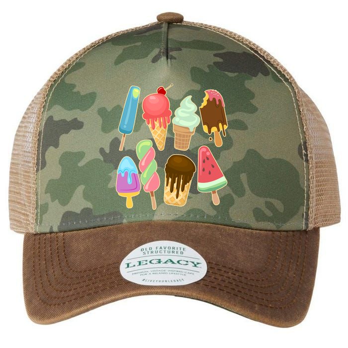 Cute Summer Popsicles And Ice Cream Legacy Tie Dye Trucker Hat
