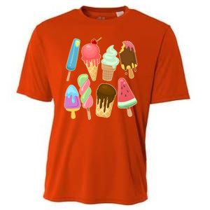 Cute Summer Popsicles And Ice Cream Cooling Performance Crew T-Shirt