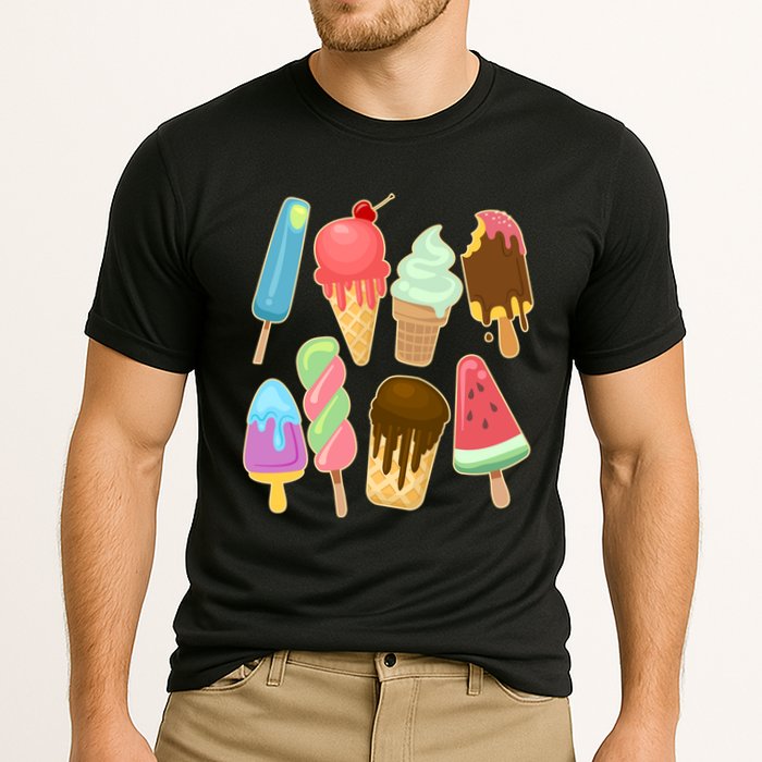 Cute Summer Popsicles And Ice Cream Performance Shirt