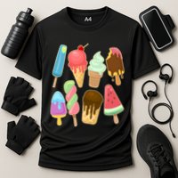 Cute Summer Popsicles And Ice Cream Performance Shirt