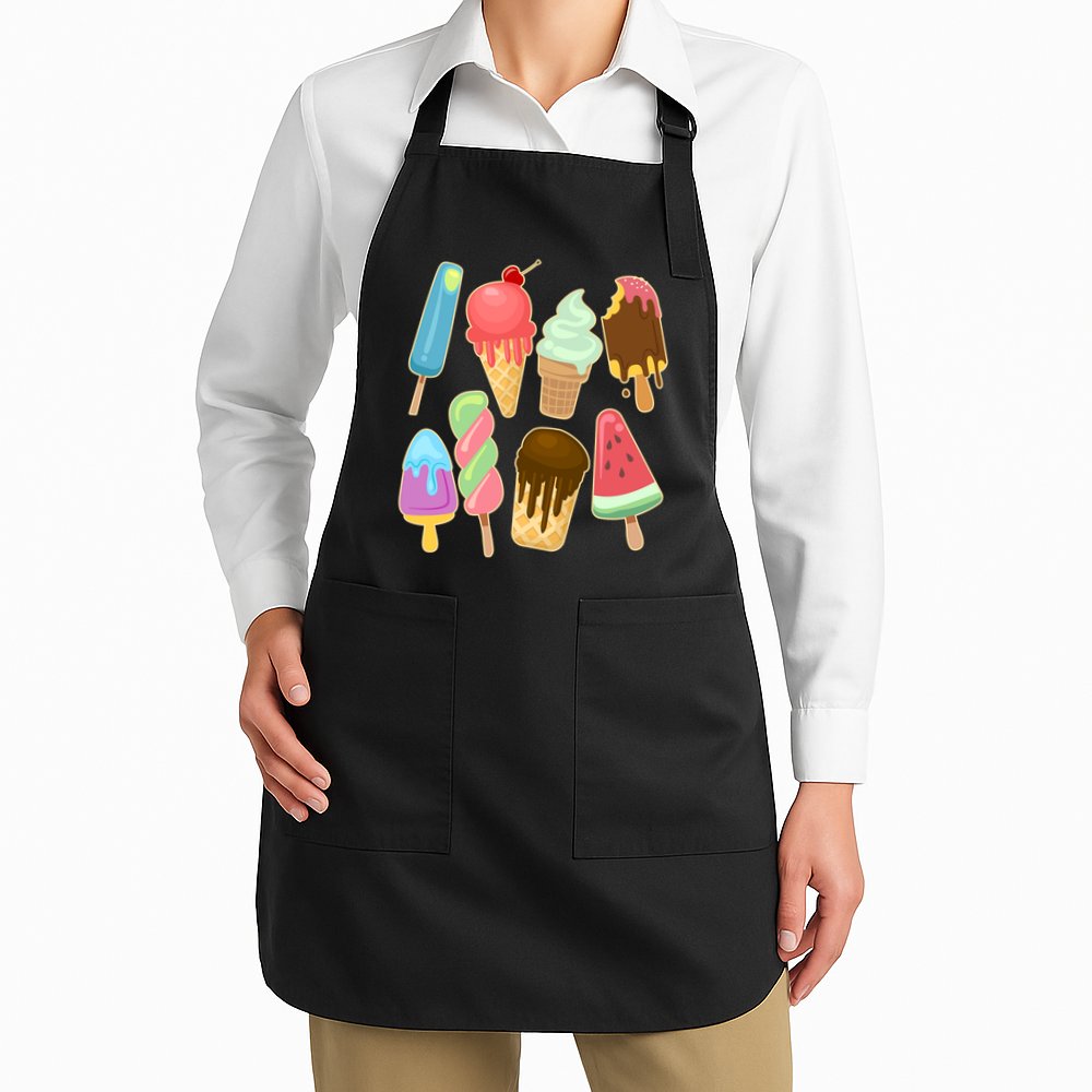 Cute Summer Popsicles And Ice Cream Apron