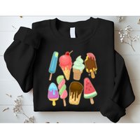 Cute Summer Popsicles And Ice Cream Sweatshirt