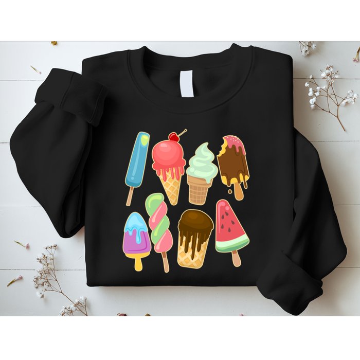 Cute Summer Popsicles And Ice Cream Sweatshirt