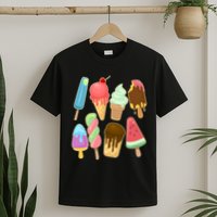Cute Summer Popsicles And Ice Cream T-Shirt