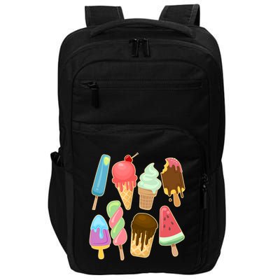 Cute Summer Popsicles And Ice Cream Impact Tech Backpack