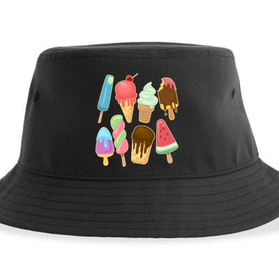Cute Summer Popsicles And Ice Cream Sustainable Bucket Hat