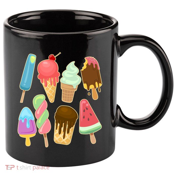 Cute Summer Popsicles And Ice Cream 11oz C Handle Ceramic Mug