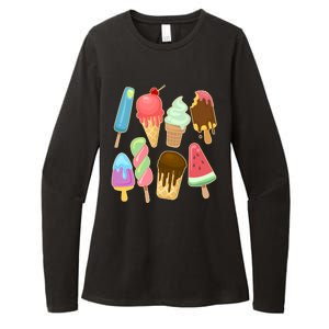 Cute Summer Popsicles And Ice Cream Womens CVC Long Sleeve Shirt